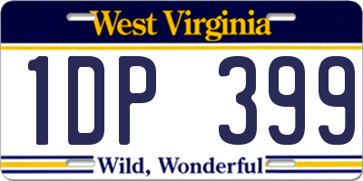 WV license plate 1DP399