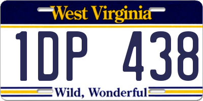 WV license plate 1DP438