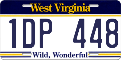 WV license plate 1DP448