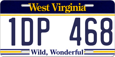 WV license plate 1DP468