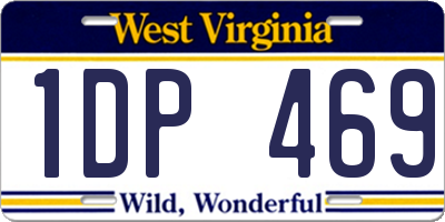 WV license plate 1DP469