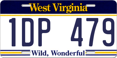 WV license plate 1DP479