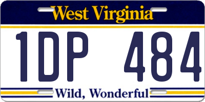 WV license plate 1DP484