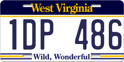WV license plate 1DP486