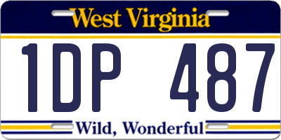 WV license plate 1DP487