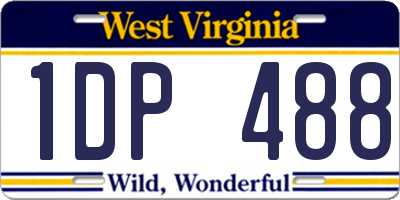 WV license plate 1DP488