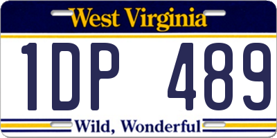 WV license plate 1DP489