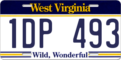 WV license plate 1DP493