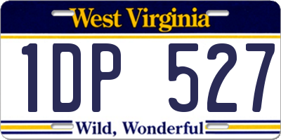 WV license plate 1DP527