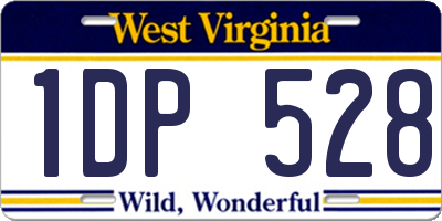 WV license plate 1DP528
