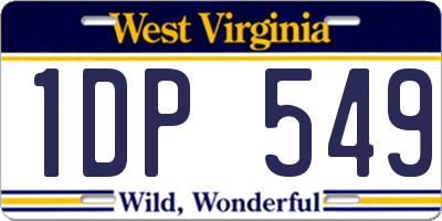 WV license plate 1DP549