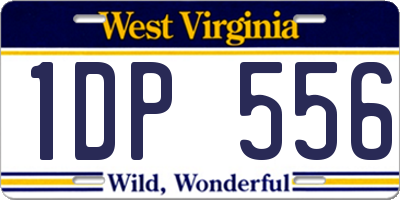WV license plate 1DP556