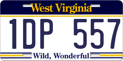 WV license plate 1DP557