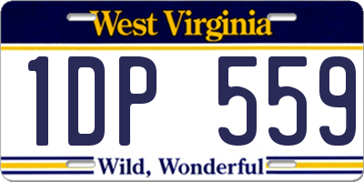 WV license plate 1DP559