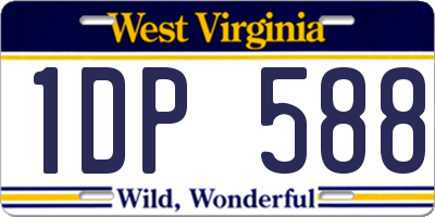 WV license plate 1DP588