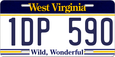 WV license plate 1DP590