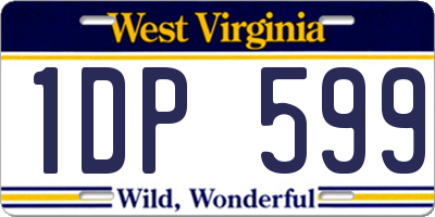 WV license plate 1DP599