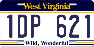 WV license plate 1DP621