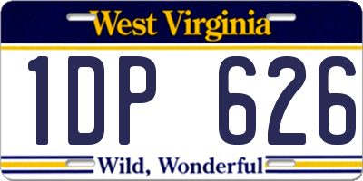 WV license plate 1DP626