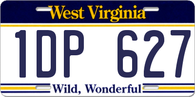WV license plate 1DP627