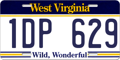 WV license plate 1DP629