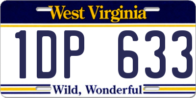 WV license plate 1DP633