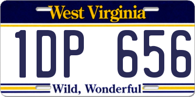WV license plate 1DP656