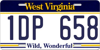 WV license plate 1DP658