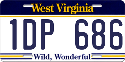 WV license plate 1DP686