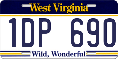 WV license plate 1DP690