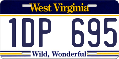 WV license plate 1DP695