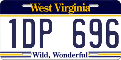 WV license plate 1DP696