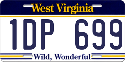 WV license plate 1DP699