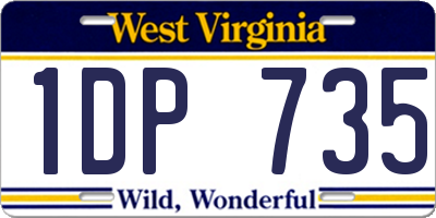 WV license plate 1DP735