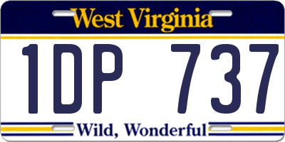 WV license plate 1DP737
