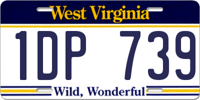 WV license plate 1DP739