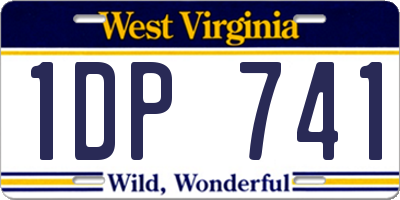 WV license plate 1DP741