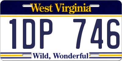 WV license plate 1DP746