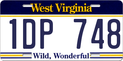 WV license plate 1DP748