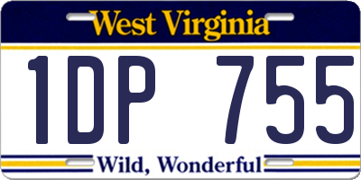 WV license plate 1DP755