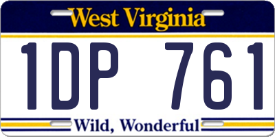 WV license plate 1DP761