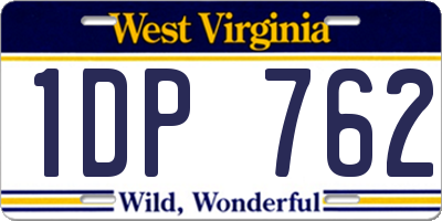 WV license plate 1DP762
