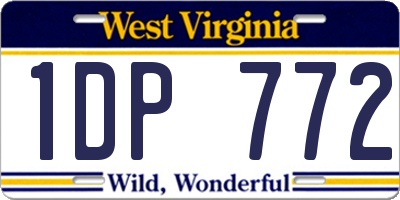 WV license plate 1DP772