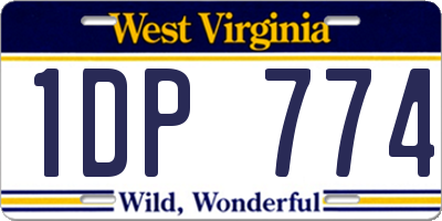 WV license plate 1DP774