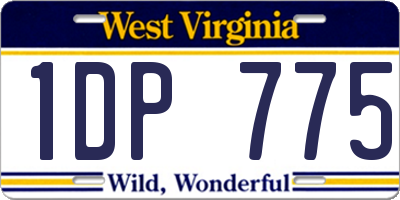WV license plate 1DP775