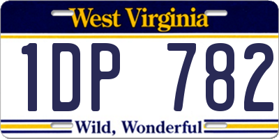 WV license plate 1DP782