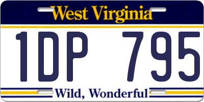 WV license plate 1DP795