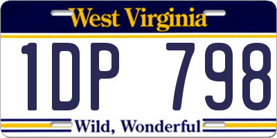 WV license plate 1DP798