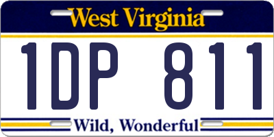 WV license plate 1DP811