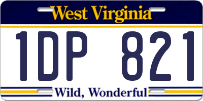 WV license plate 1DP821